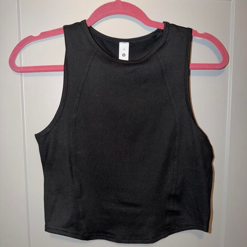 Lululemon Nulux Black Cropped Tank Top